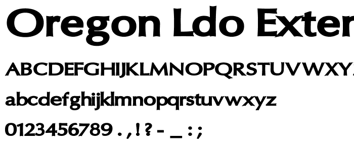 Oregon LDO Extended Black font